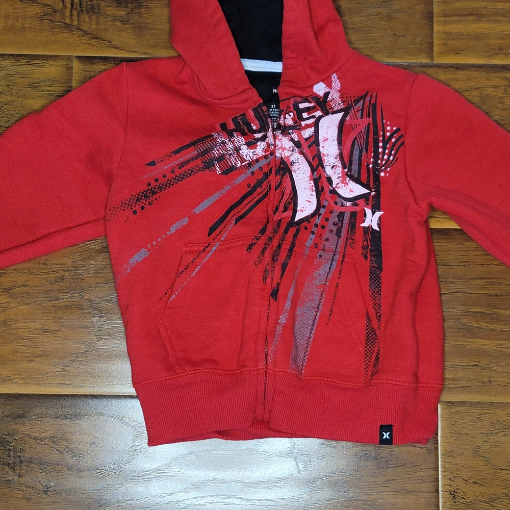 Hurley Kids Red Zip-Up Hoodie